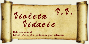 Violeta Vidačić vizit kartica